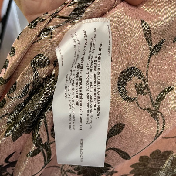 NEW BCBG Metallic Pink Maxi Dress - Picture 8 of 8
